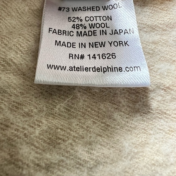 Atelier Delphine Oversized Overlay in Cream Washed Wool - Picture 7 of 7